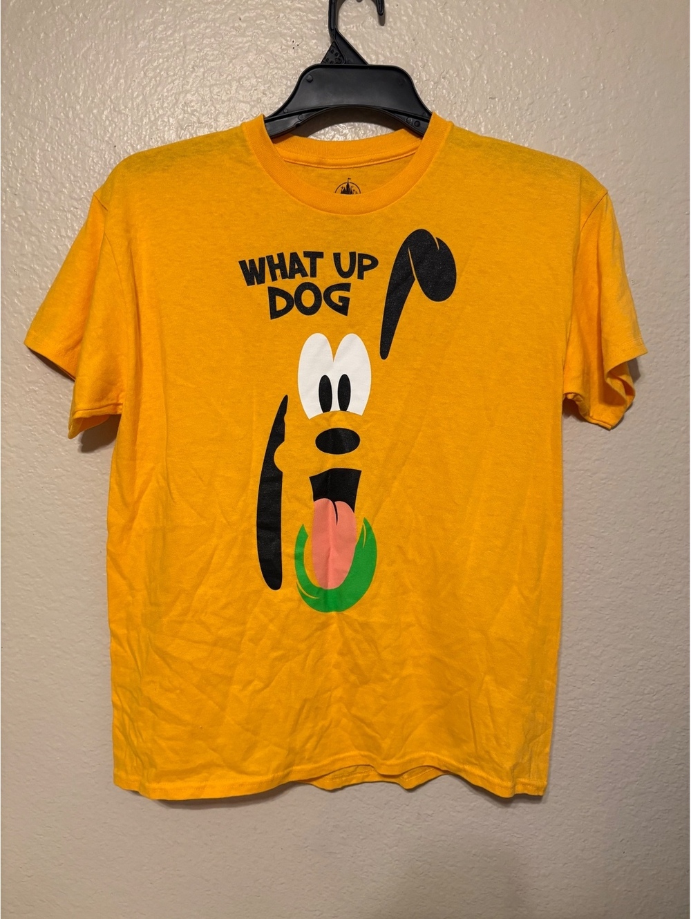 Disney XL Yellow What Up Dog Graphic T-Shirt